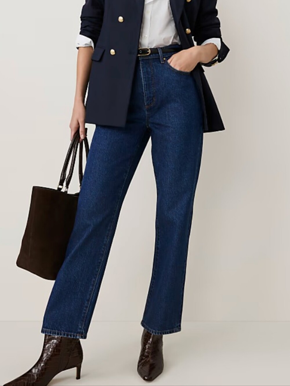 Ann Taylor Dark Wash The Straight Jeans